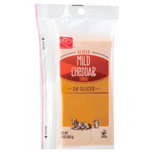 Harris Teeter™ Mild Cheddar Cheese Slices Perspective: front