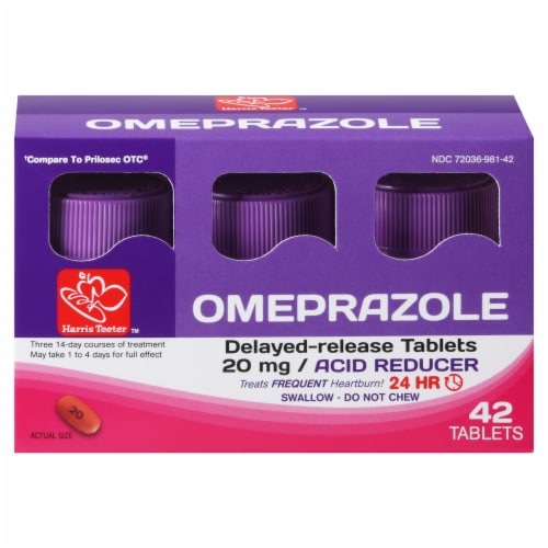 Harris Teeter™ Omeprazole Acid Reducer Tablets Perspective: front