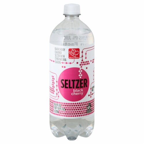 Harris Teeter™ Black Cherry Flavored Seltzer Bottled Water Perspective: front