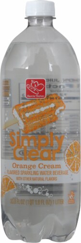 Harris Teeter™ Simply Clear Orange Cream Flavored Sparkling Bottled Water Perspective: front