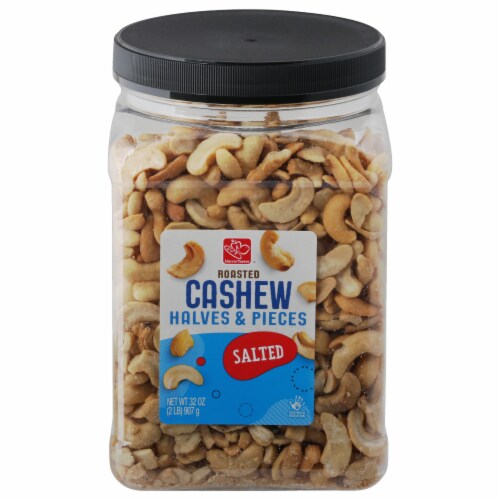 Harris Teeter™ Roasted Salted Cashew Havles & Pieces Perspective: front