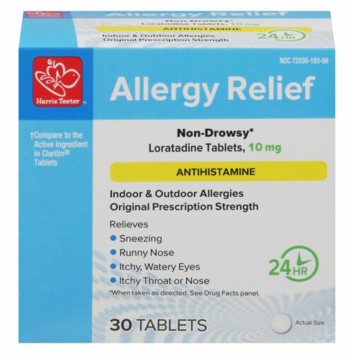 Harris Teeter™ Loratadine Tablets 10mg Perspective: front