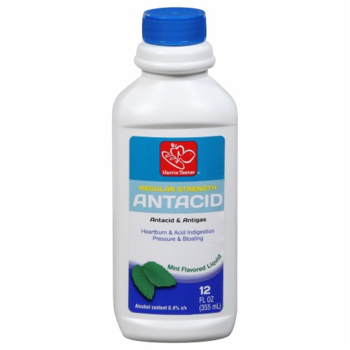 Harris Teeter™ Regular Strength Antacid & Antigas Mint Flavored Liquid Perspective: front
