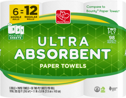 Harris Teeter Ultra Absorbent Double Roll Paper Towels