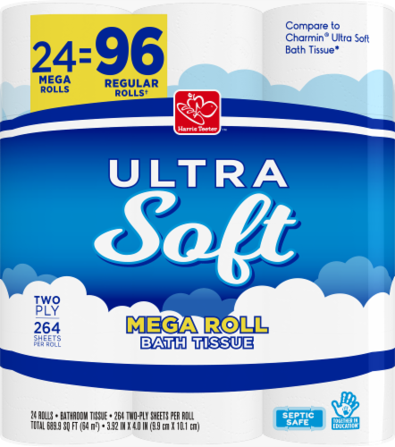 Harris Teeter™ Ultra Soft Mega Roll Bath Tissue Perspective: front