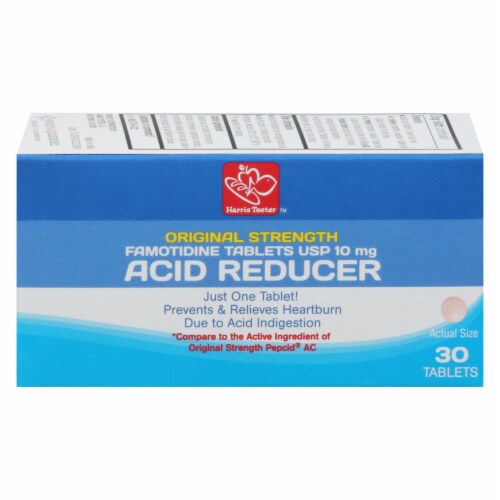 Harris Teeter™ Original Strength Famotidin Acid Reducer Tablets Perspective: front