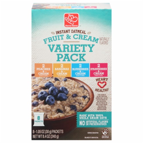 Harris Teeter™ Fruit & Cream Instant Oatmeal Variety Pack