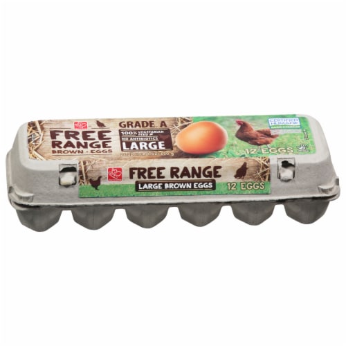 Harris Teeter™ Free Range Large Brown Eggs Perspective: front