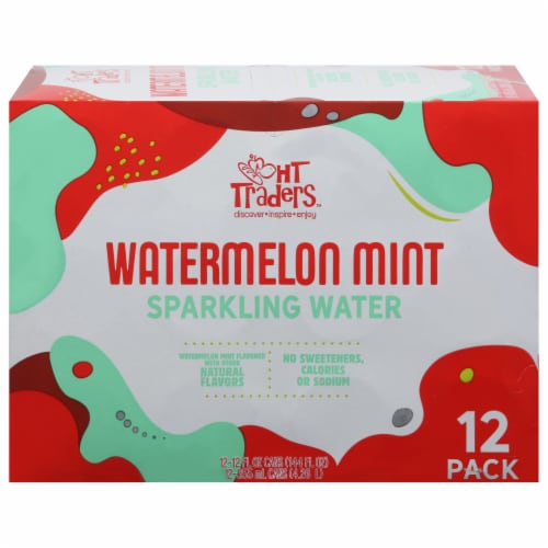 HT Traders Watermelon Mint Sparkling Water Perspective: front