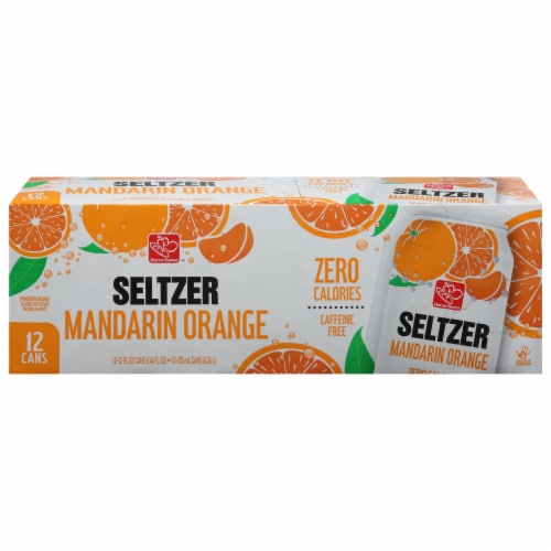 Harris Teeter™ Mandarin Orange Flavored Seltzer Water Cans