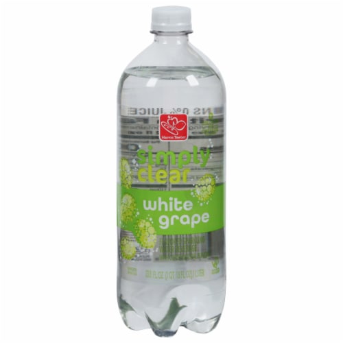 Harris Teeter™ Simply Clear White Grape Flavored Sparkling Bottled Water Perspective: front