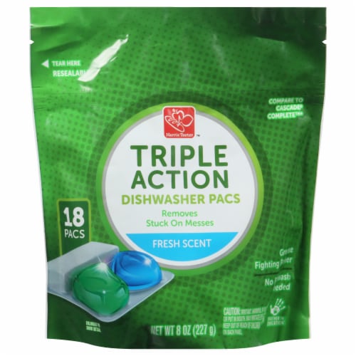 Harris Teeter™ Triple Action Fresh Scent Dishwasher Pacs Perspective: front
