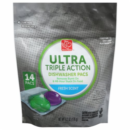 Harris Teeter™ Ultra Triple Action Dishwasher Pacs Perspective: front