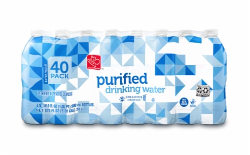Harris Teeter Purified Drinking Bottled Water Perspective: front