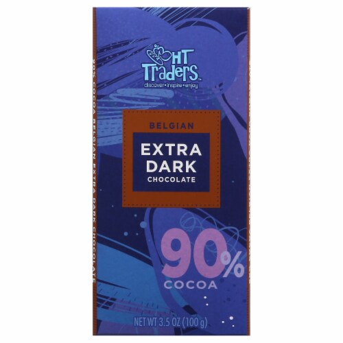 HT Traders™ 90% Cocoa Extra Dark Chocolate Perspective: front