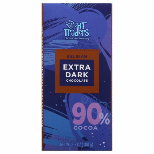 HT Traders™ 90% Cocoa Extra Dark Chocolate Perspective: front