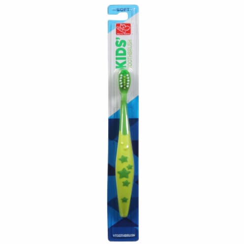 Harris Teeter® Kid's Toothbrush - Green/Yellow Perspective: front