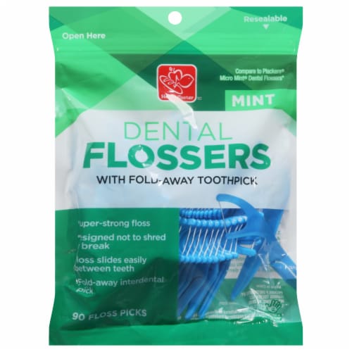 Harris Teeter Dental Flossers - Mint Perspective: front