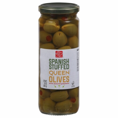 Harris Teeter™ Spanish Stuffed Queen Olives Perspective: front