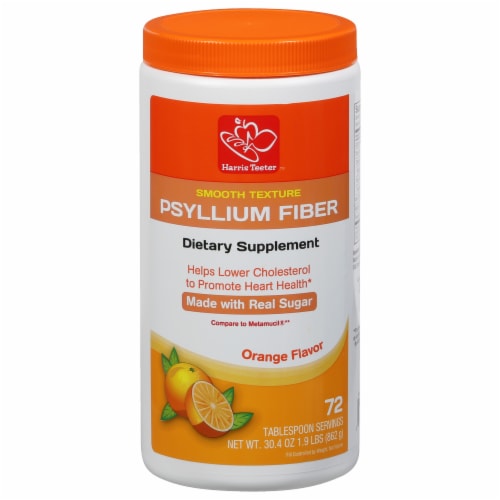 Harris Teeter™ Psyllium Fiber Dietary Supplement Orange Flavor Perspective: front