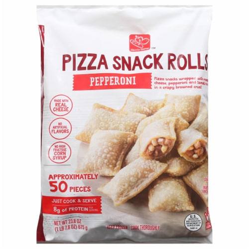 Harris Teeter Pepperoni Pizza Snack Rolls Perspective: front