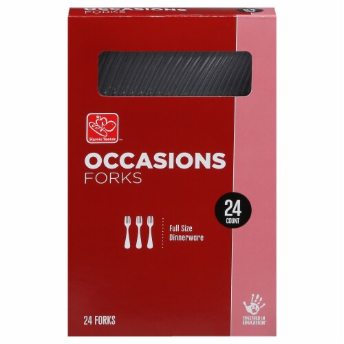 Harris Teeter Occasions Clear Full Size Dinner Forks Perspective: front