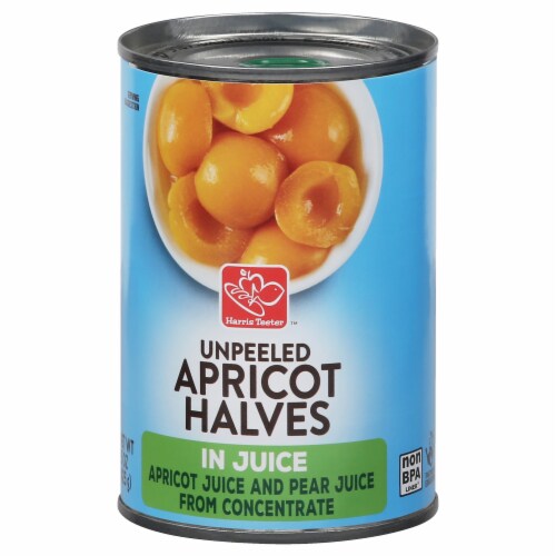 Harris Teeter Unpeeled Apricot Halves in Juice 15 oz Perspective: front