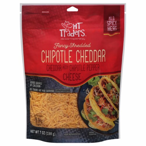 HT Traders™ Fancy Shredded Chipotle Cheddar Cheese Perspective: front