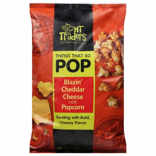 HT Traders™ Blazin' Cheddar Cheese Popcorn Perspective: front