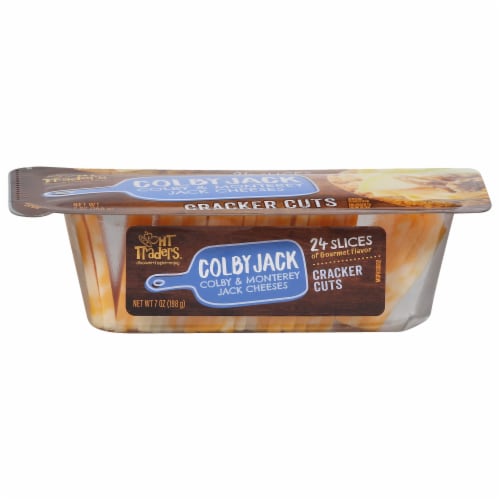 HT Traders™ Colby Jack Cracker Cut Cheese Slices Perspective: front
