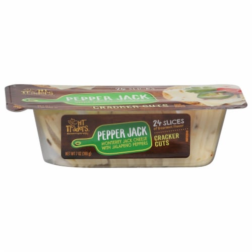 HT Traders™ Pepper Jack Cracker Cut Cheese Slices Perspective: front