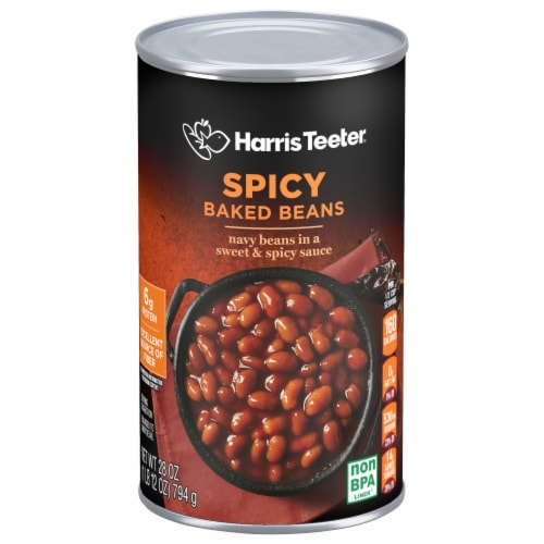 Harris Teeter® Spicy Baked Beans Can Perspective: front