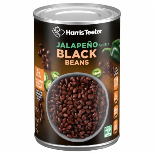 Harris Teeter® Jalapeno Black Beans Perspective: front