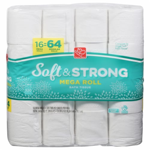 Harris Teeter™ Soft & Strong Mega Roll Bath Tissue Perspective: front