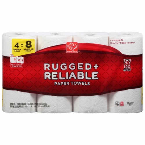 Harris Teeter™ Rugged & Reliable Paper Towels Double Rolls Perspective: front