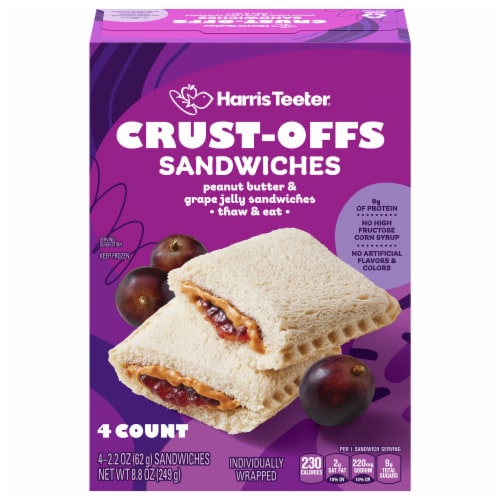 Harris Teeter® Crust-Offs Peanut Butter & Grape Jelly Sandwiches Perspective: front
