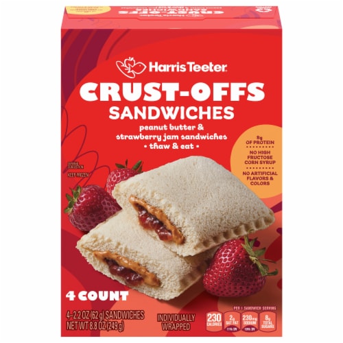 Harris Teeter® Crust-Offs Peanut Butter & Strawberry Jam Sandwiches Perspective: front