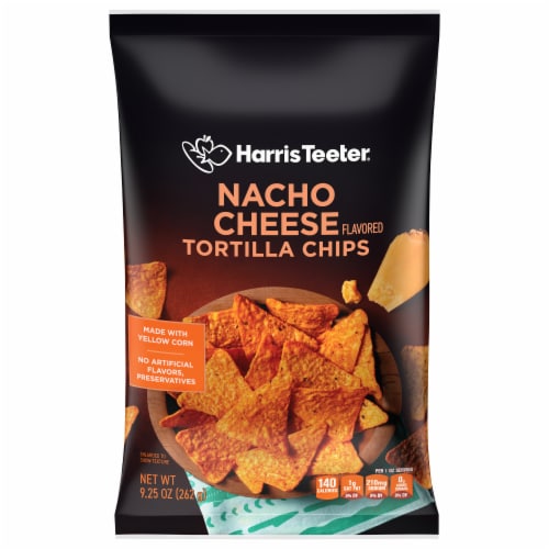 Harris Teeter® Nacho Cheese Flavored Tortilla Chips Perspective: front