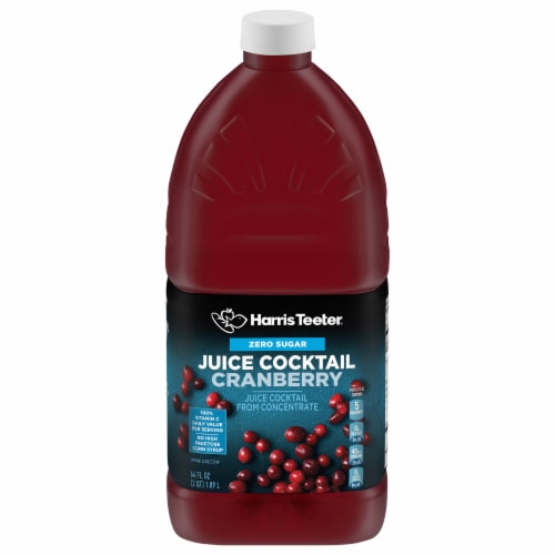 Harris Teeter® Zero Sugar Cranberry Cocktail Juice Perspective: front