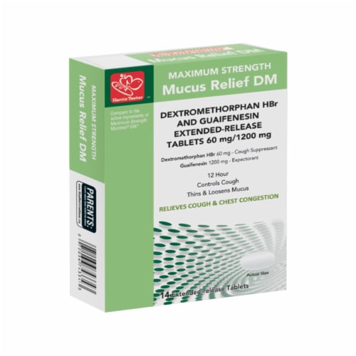 Harris Teeter™ Maximum Strength Mucus Relief DM Perspective: front