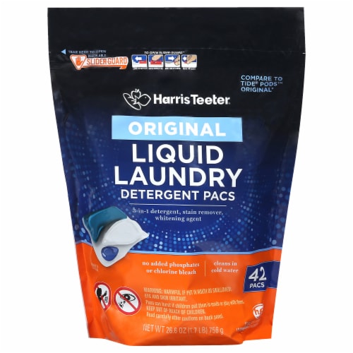 Harris Teeter® Original Liquid Laundry Detergent Pacs Perspective: front