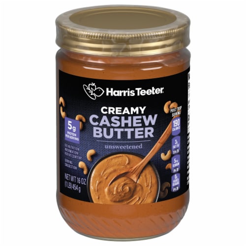 Harris Teeter Unsweetened Creamy Cashew Butter Perspective: front
