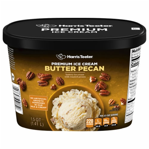 Harris Teeter® Premium Ice Cream Butter Pecan Perspective: front