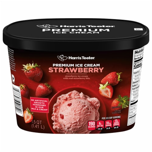 Harris Teeter® Premium Strawberry Ice Cream Perspective: front