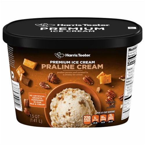 Harris Teeter® Premium Ice Cream Praline Cream Perspective: front