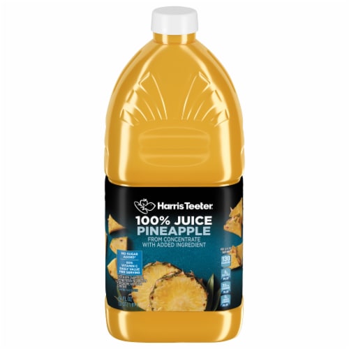 Harris Teeter® 8/64 100% Pineapple Juice Perspective: front