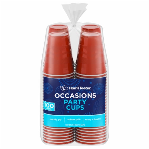 Harris Teeter® Occassions Plastic Party Cups - Red Perspective: front