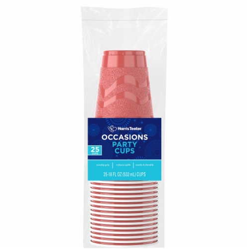 Harris Teeter® Occassions Plastic Party Cups - Red Perspective: front
