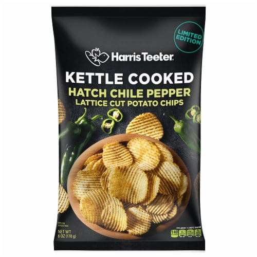 Harris Teeter® Kettle Cooked Hatch Chili Pepper Lattice Cut Potato Chips Perspective: front