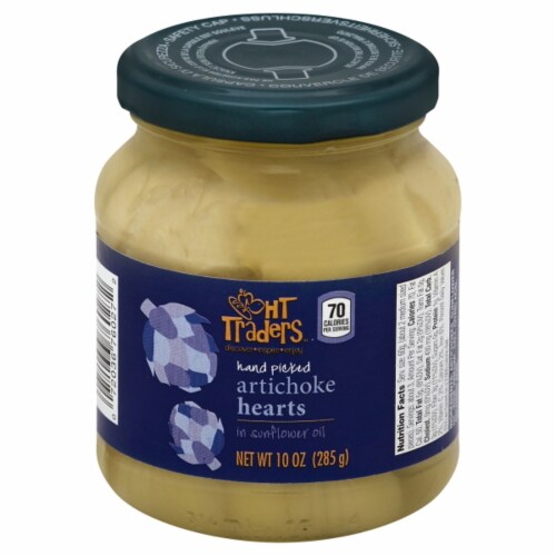 HT Traders™ Hand Picked Artichoke Hearts In Sunflower Oil Perspective: front